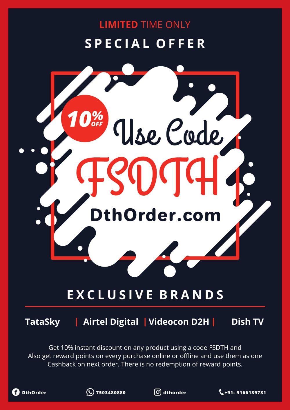 Discount Banner Dth Order